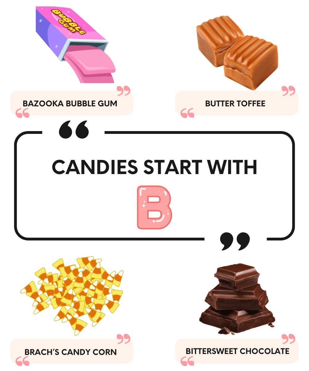 Candies that start with the letter B